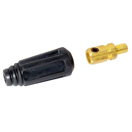 Powerweld Dinse Style Cable Connector, No 4 to No 2 Cable, Male Only CCD1025-M